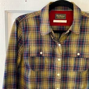 Barbour classic plaid slim button-up shirt